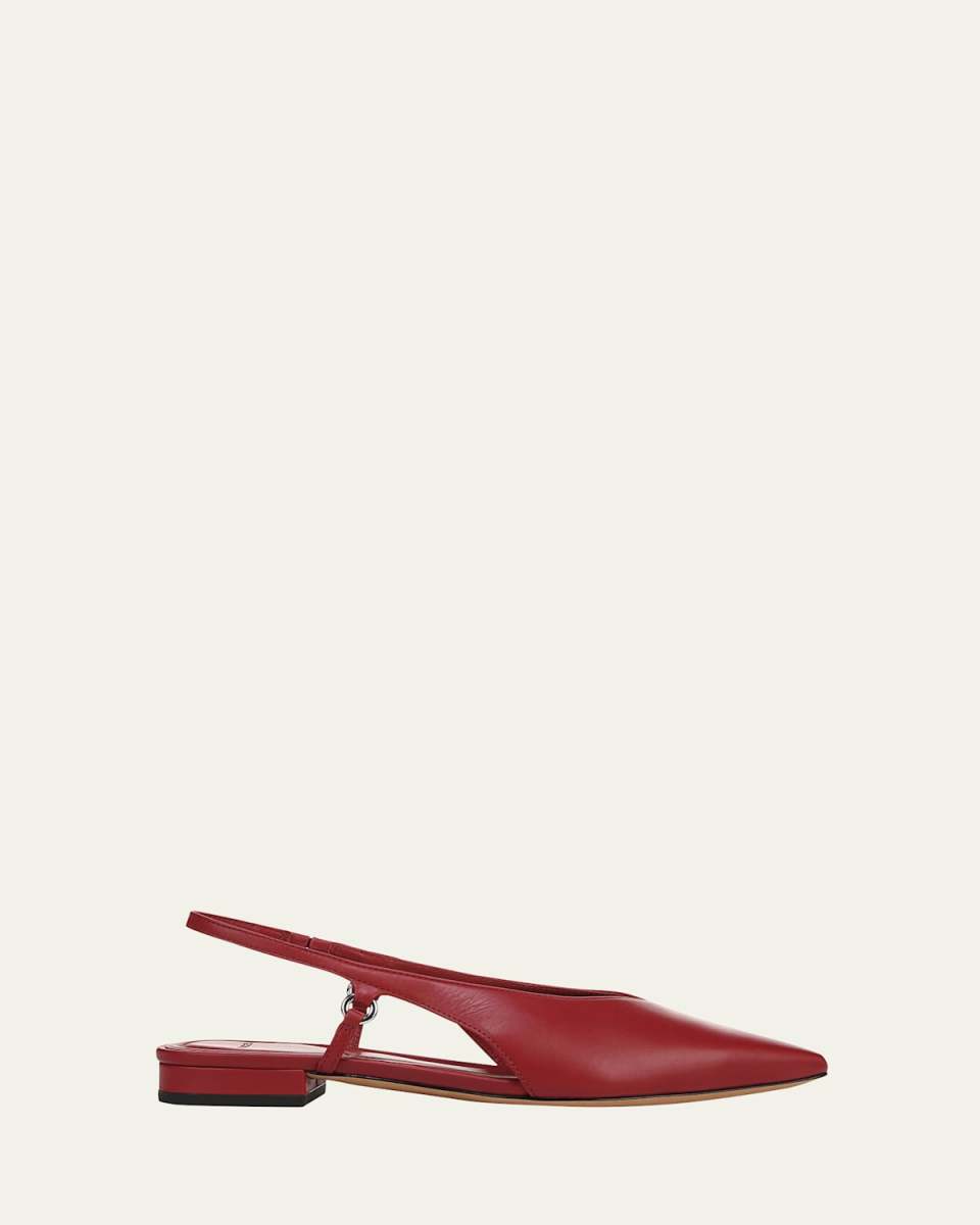 Ines Leather Slingback Ballerina Flats
